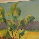 Landscape with barn by Bror Göransson