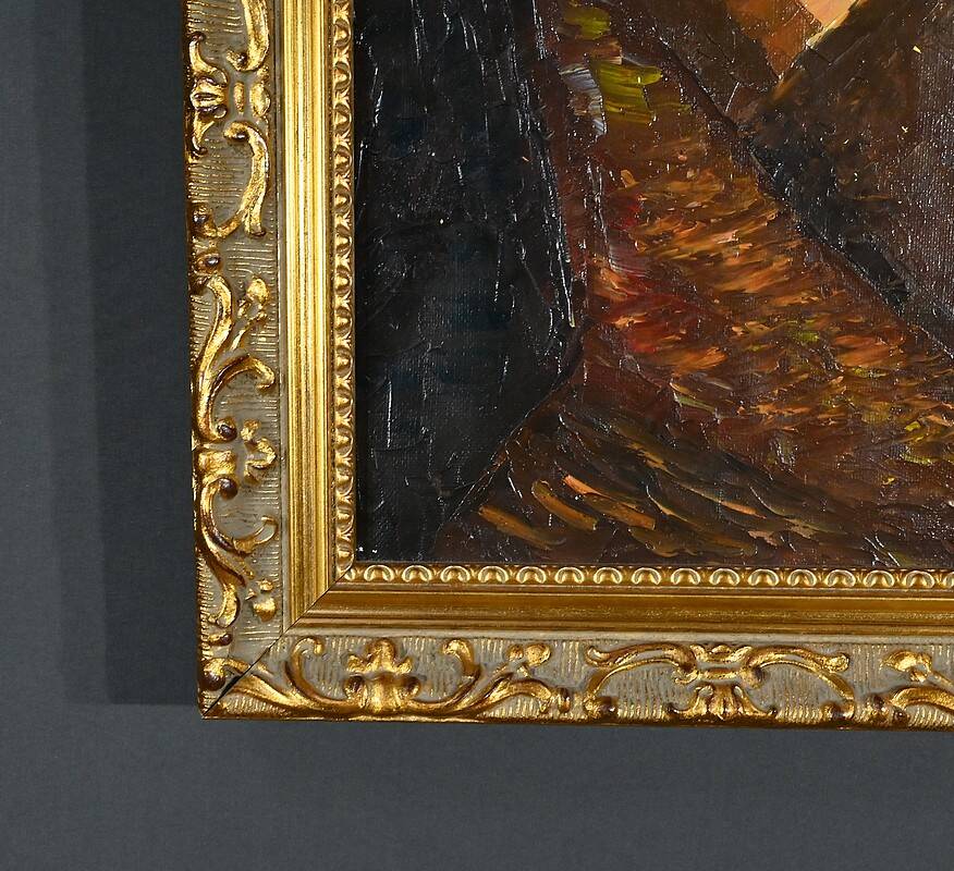 Important Oil on Canvas “La Tahitienne” signed Morillon – 1985