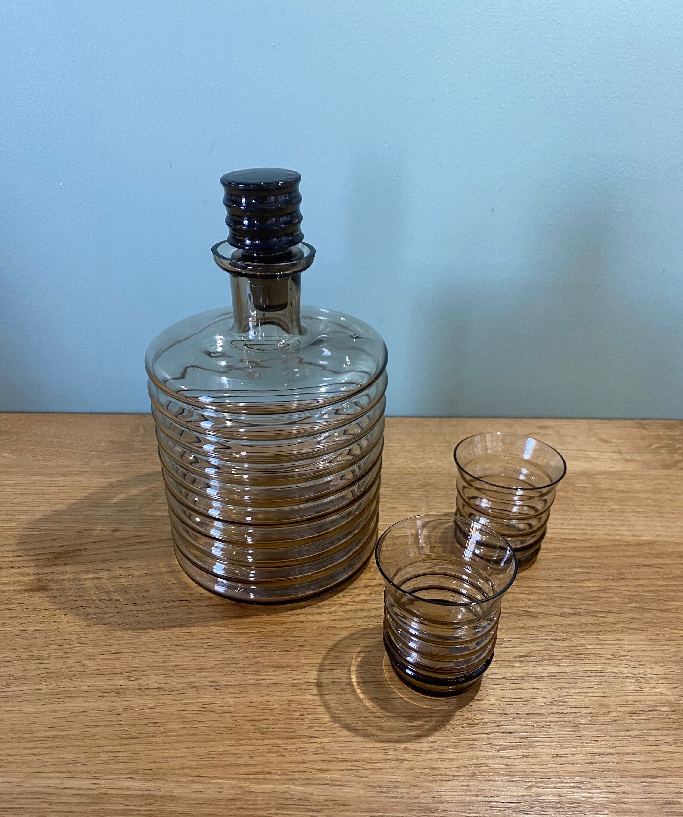 Smoked glass shot set