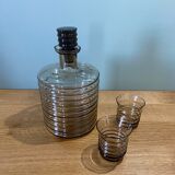 Smoked glass shot set