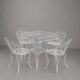 Wrought iron garden dining set, Italy 1960