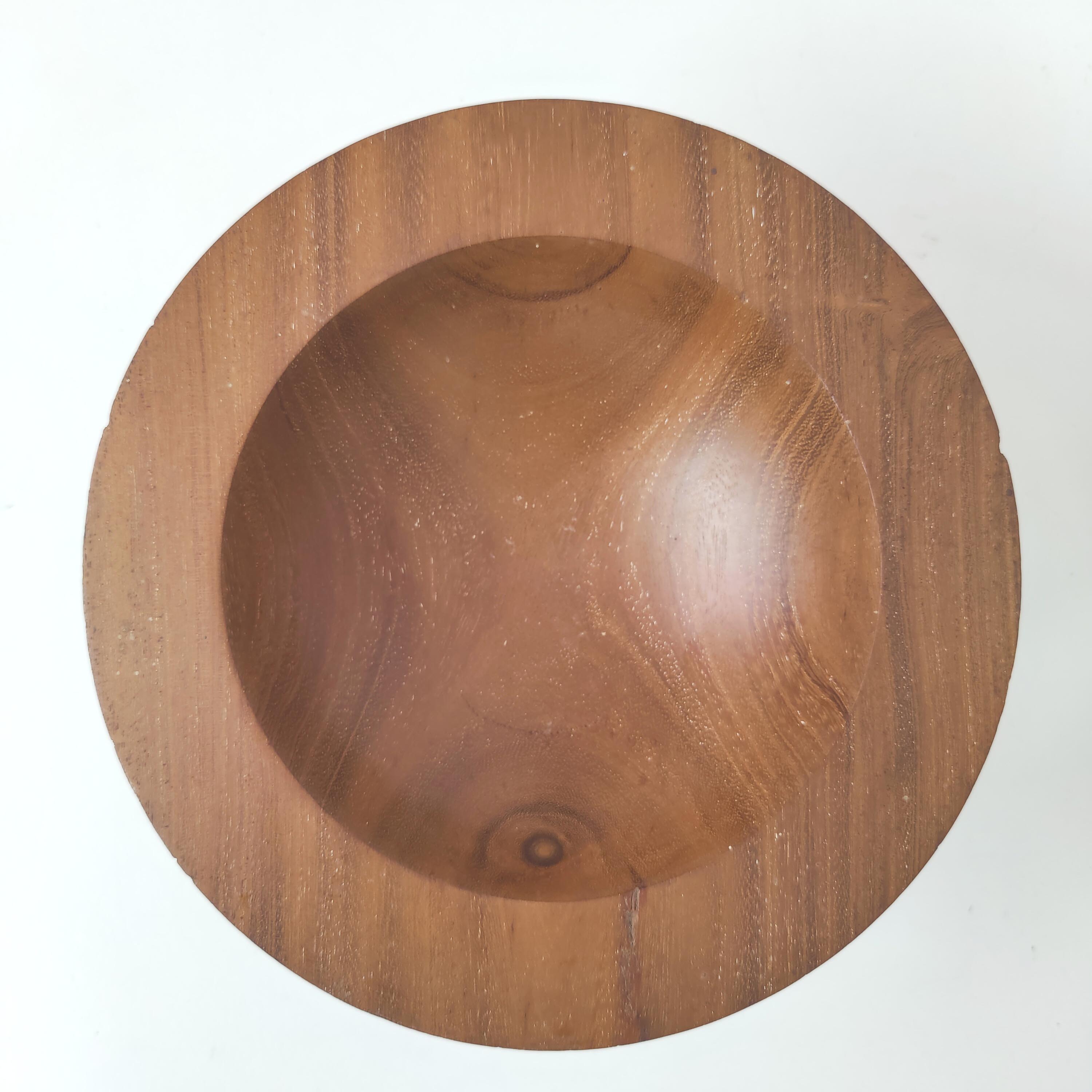 Fruit cup in vintage wooden diabolo shape