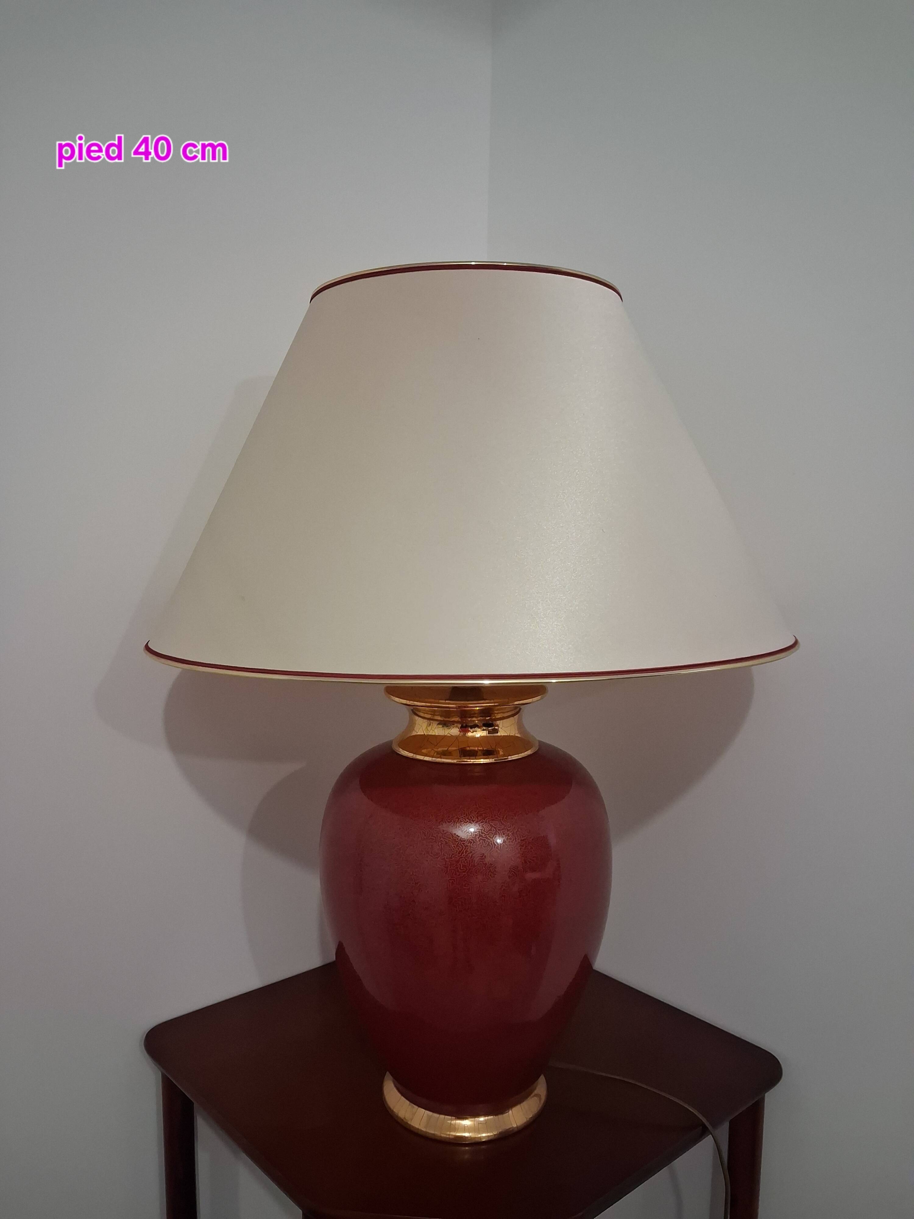 Red and gold lamp base