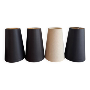 Ensemble de 4 abat-jour - tissu beige