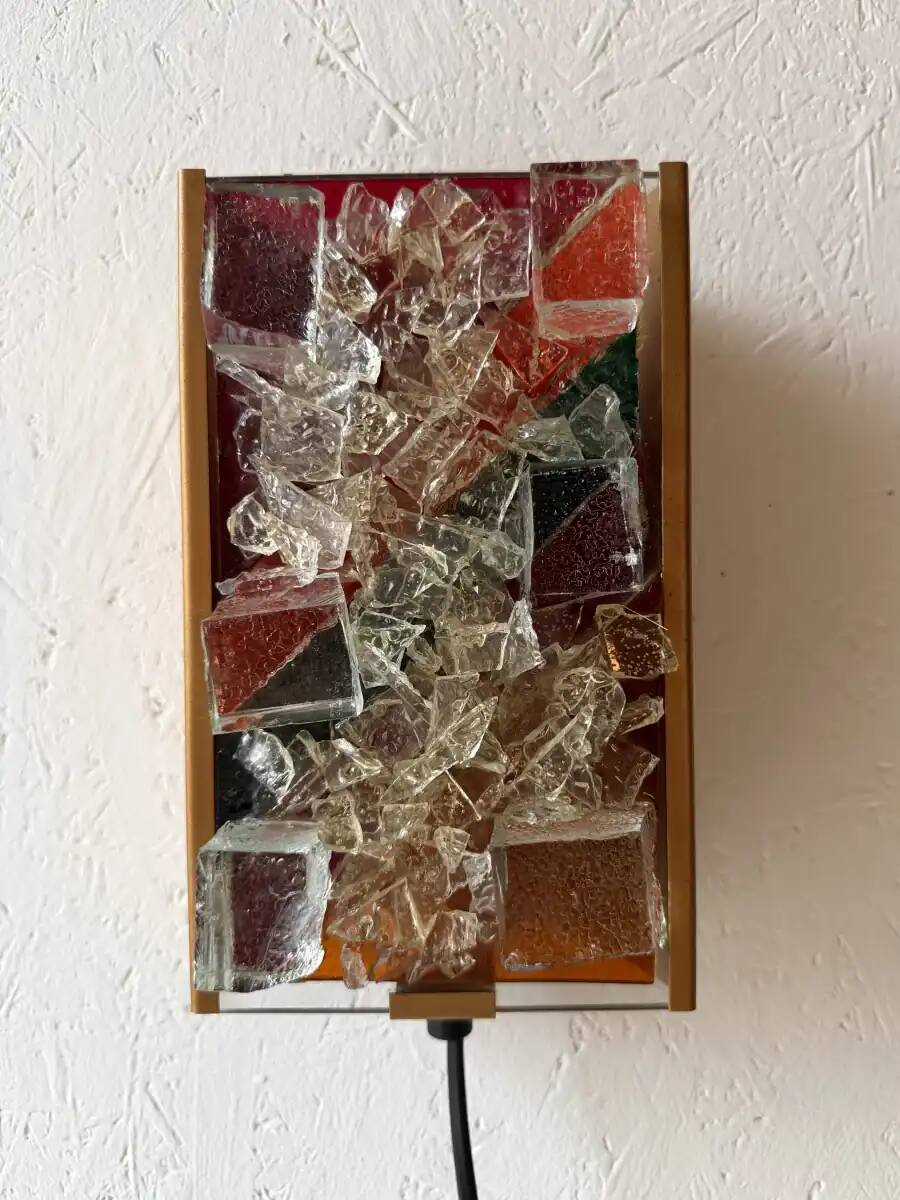 Cosack Leuchten colourful glass mosaic wall lamp