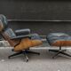 Fauteuil et ottoman par Charles et Ray Eames, édition Herman Miller, 1970