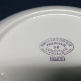 Lunéville Cake Dish Gaité Cream Golden Porcelain Ancient Porcelain