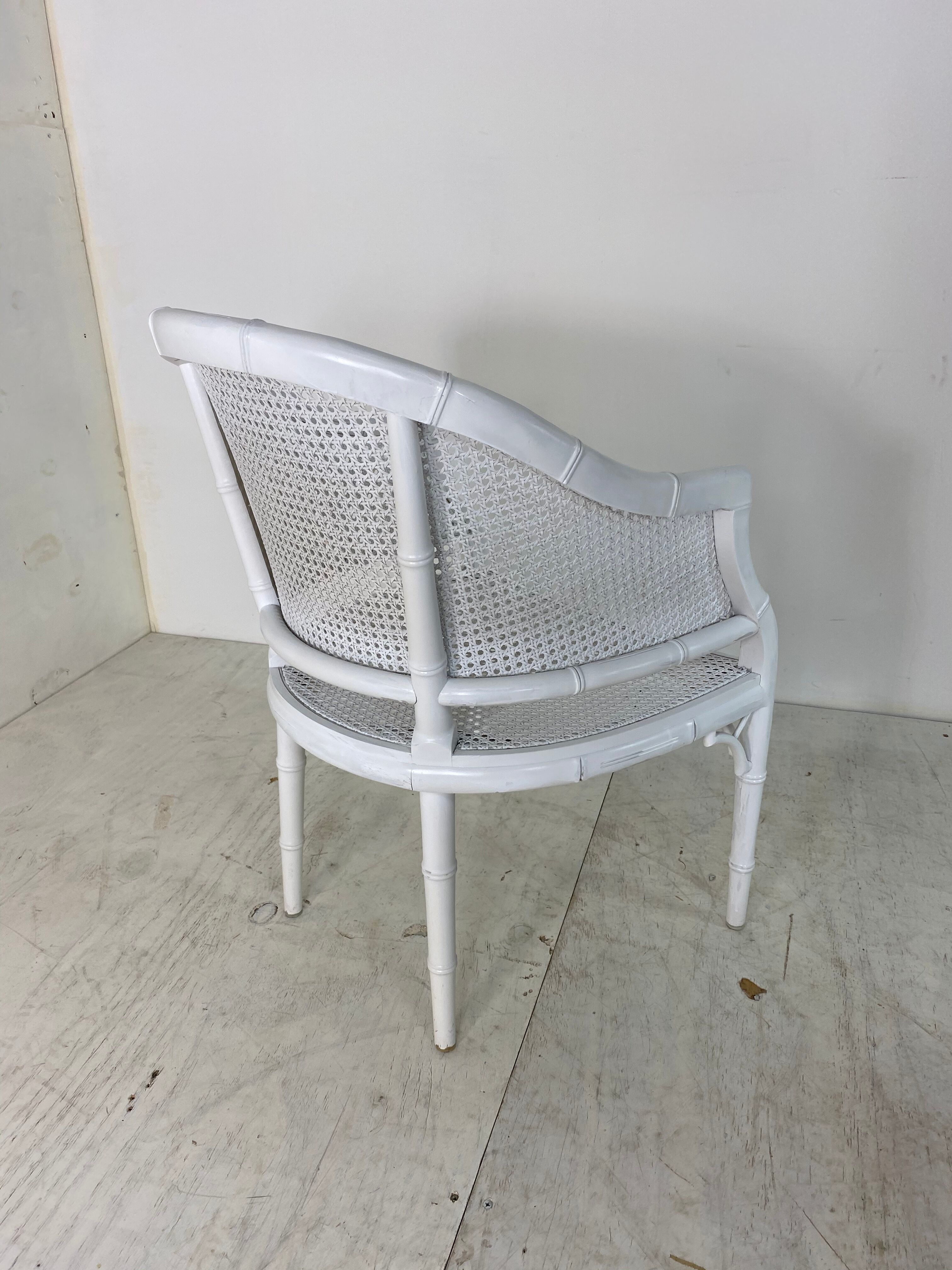 Chippendale style faux bamboo easy chair, 1960s