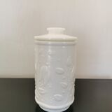 Vintage white opaline glass jar