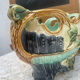 Large Onnaing Barbotine Planter / Planter circa 1900 Ar Style