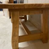 Solid elm wood farmhouse table