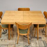 Table à manger extensible en frêne du milieu du siècle