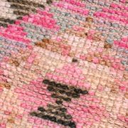 Tapis Couloir Rose à Médaillons, Tapis Turc Vintage, 86x364 Cm