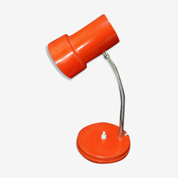 Lampe de bureau orange vintage 70
