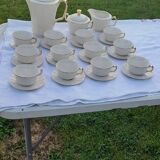 Service à café  Villeroy & Boch beige et doré complet 12 tasses