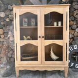 Refurbished solid wood display cabinet/sideboard