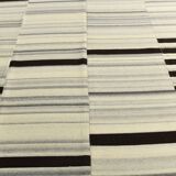 10x13 Kilim Gray, Beige, Black Modern Turkish Kilim Rug, 294x384Cm