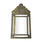 Repulsed brass parecloses mirror early 20th 36 cm x 66 cm