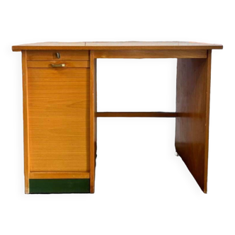 Bureau vintage avec volet roulant pour enfant