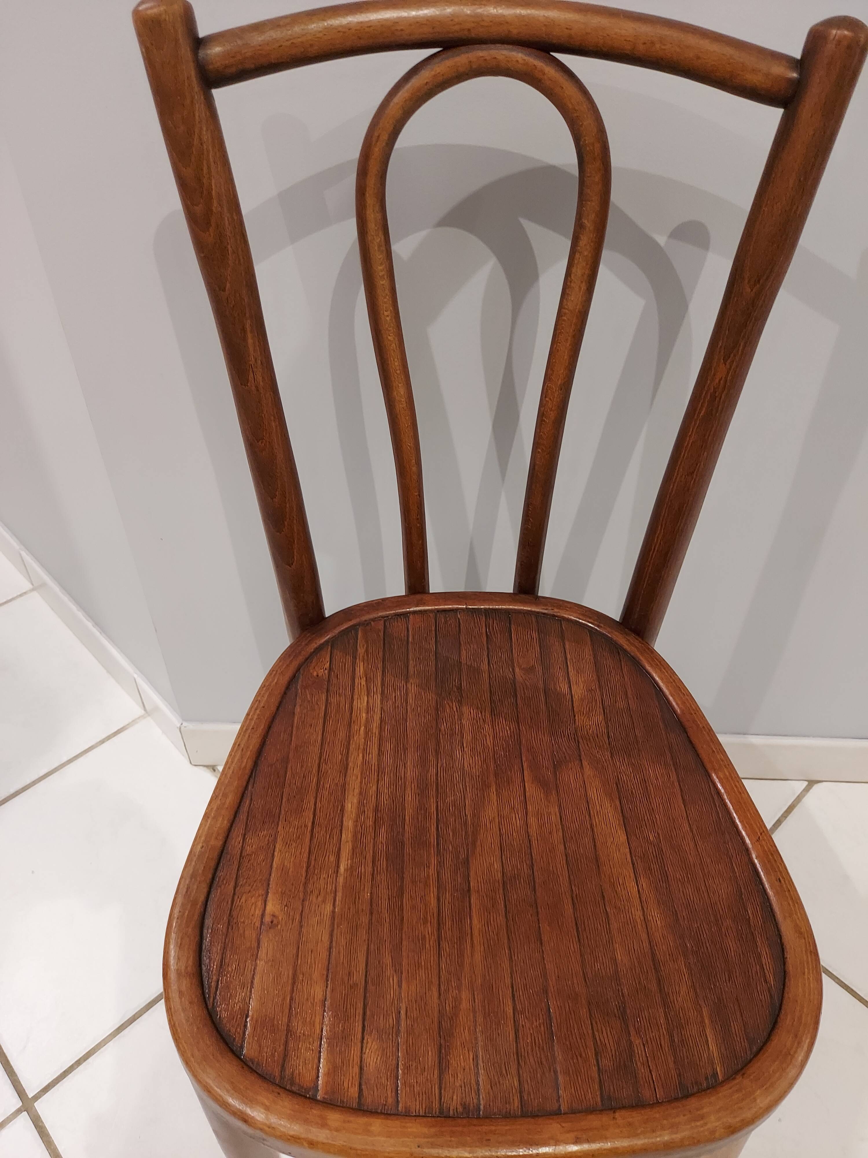 Suite of 6 vintage bistrot chairs 1930s