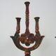 Pair of ethnic Indian candlesticks in vintage metal from the 60s