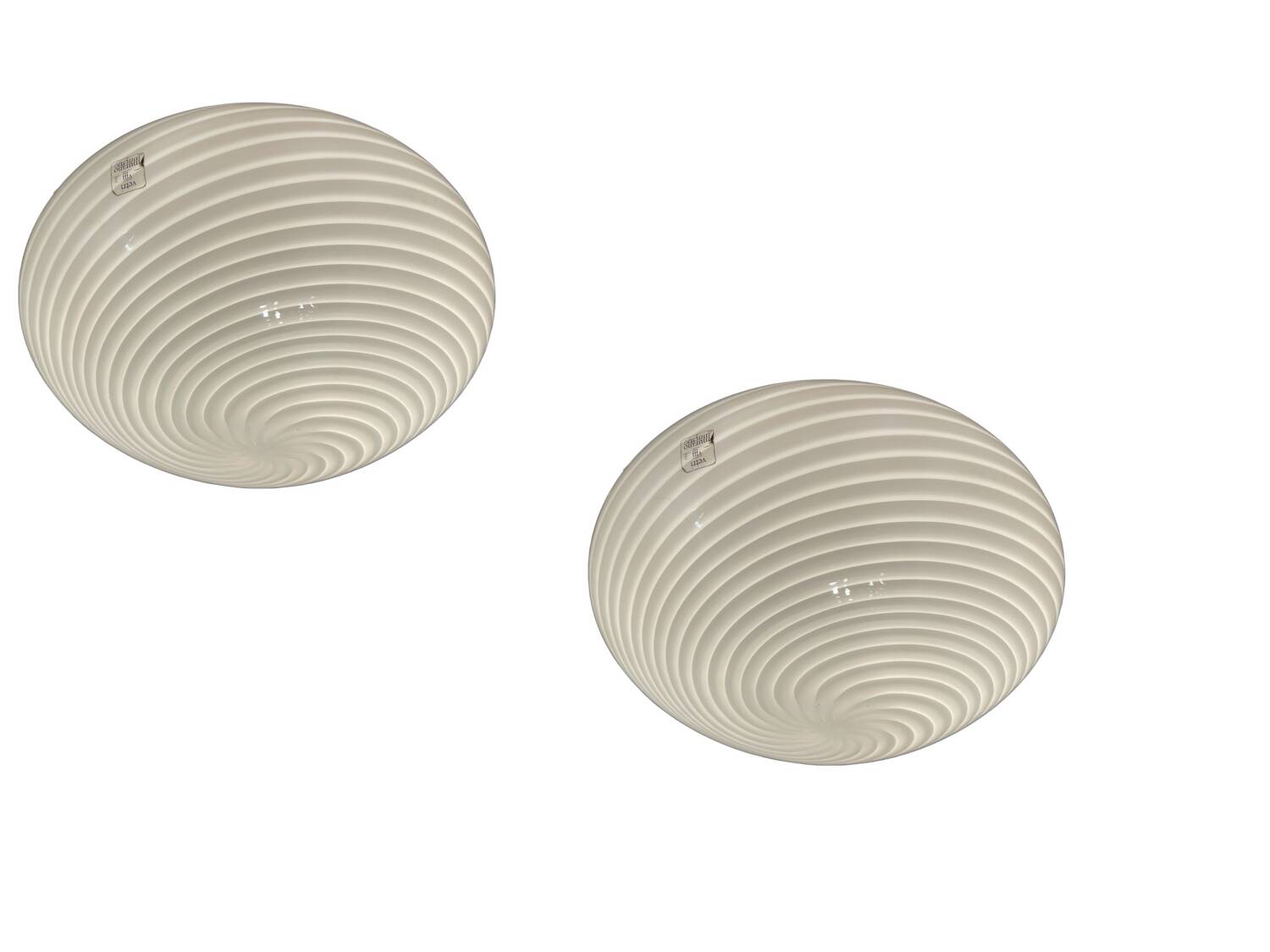 Murano Glass Flushmount Lights Set of 2