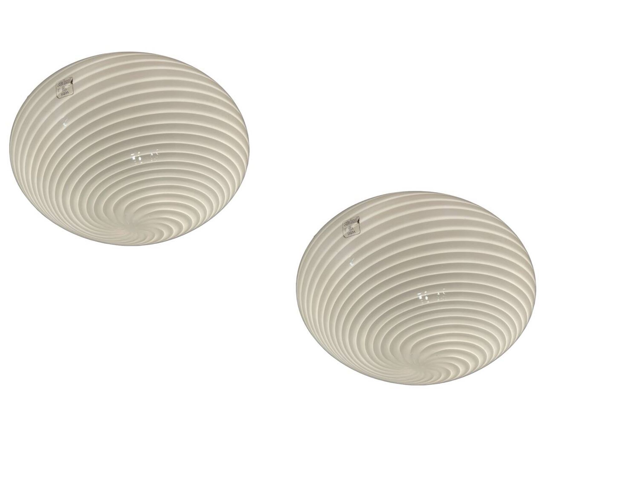 Plafonniers en verre de Murano, ensemble de 2