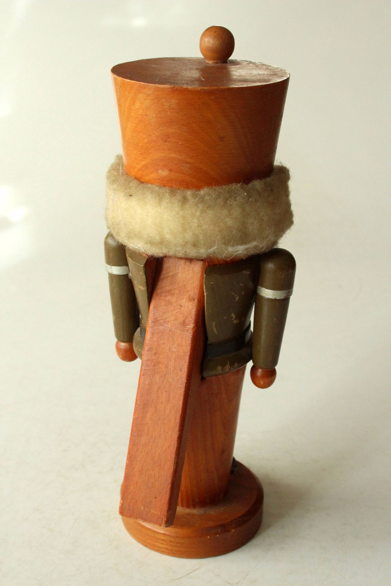 Handmade wooden nutcracker (miner), made in Erzgebirge/East Germany, vintage from the 1950s
