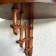 Wooden wall shelf, bamboo sculpture