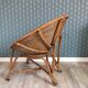 Paire de fauteuils coquille en osier