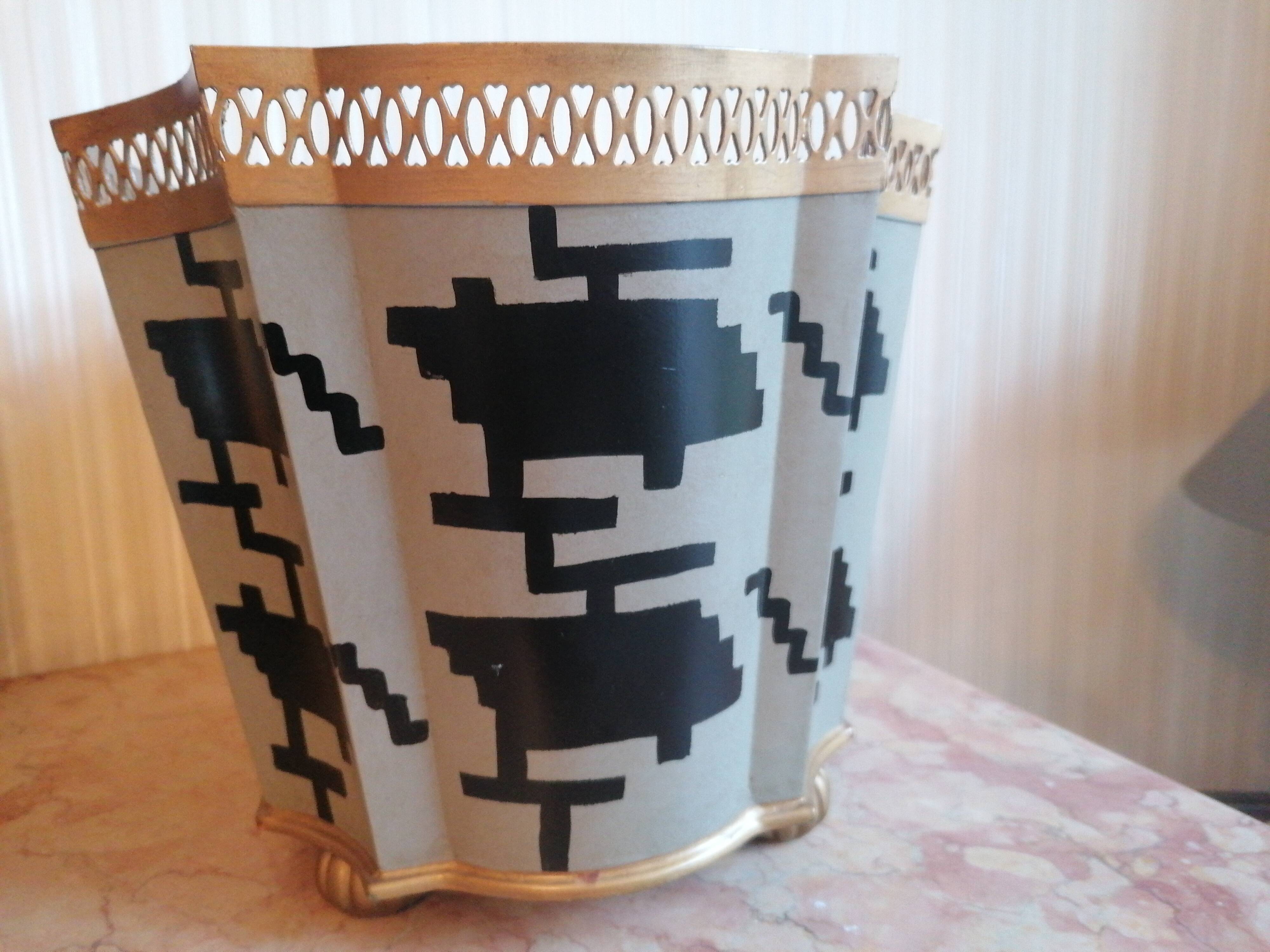 indoor planter made of painted sheet metal