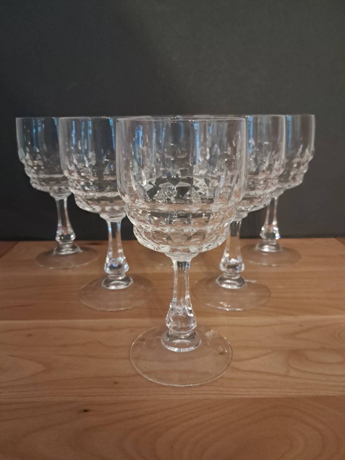 6 verres en cristal d'arques Modèle Montmartre neufs
