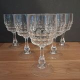 6 verres en cristal d'arques Modèle Montmartre neufs