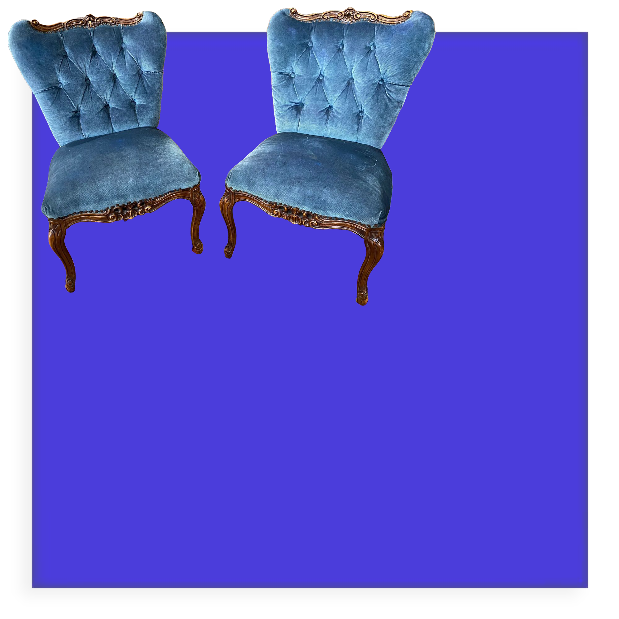 Paire de fauteuils crapaud