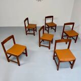 Lot of 6 old Scandinavian chairs "Corona" design 60s Lennart Bender