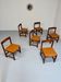 Lot of 6 old Scandinavian chairs "Corona" design 60s Lennart Bender
