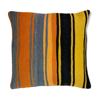 Vintage Turkish Kilim Cushion Cover , 60 x 60 cm