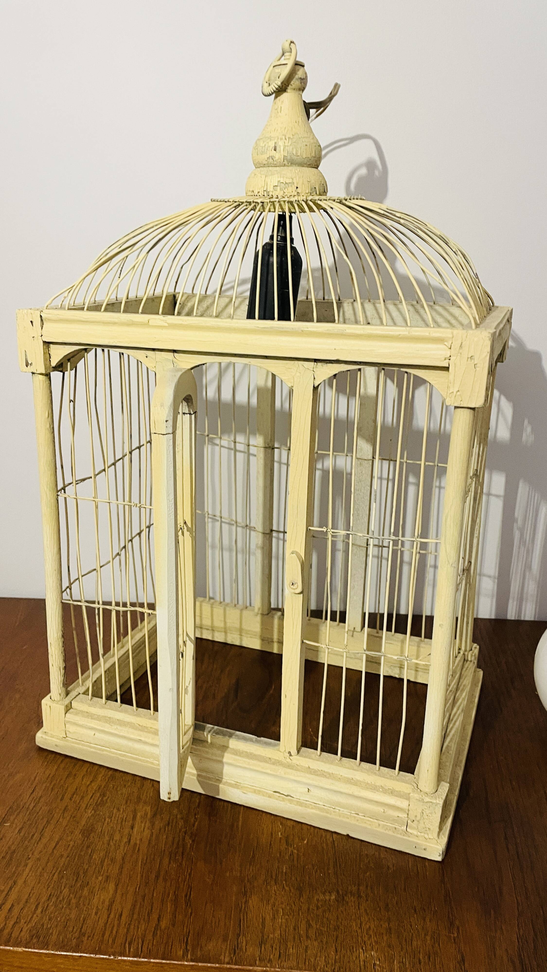 Vintage birdcage for decoration.