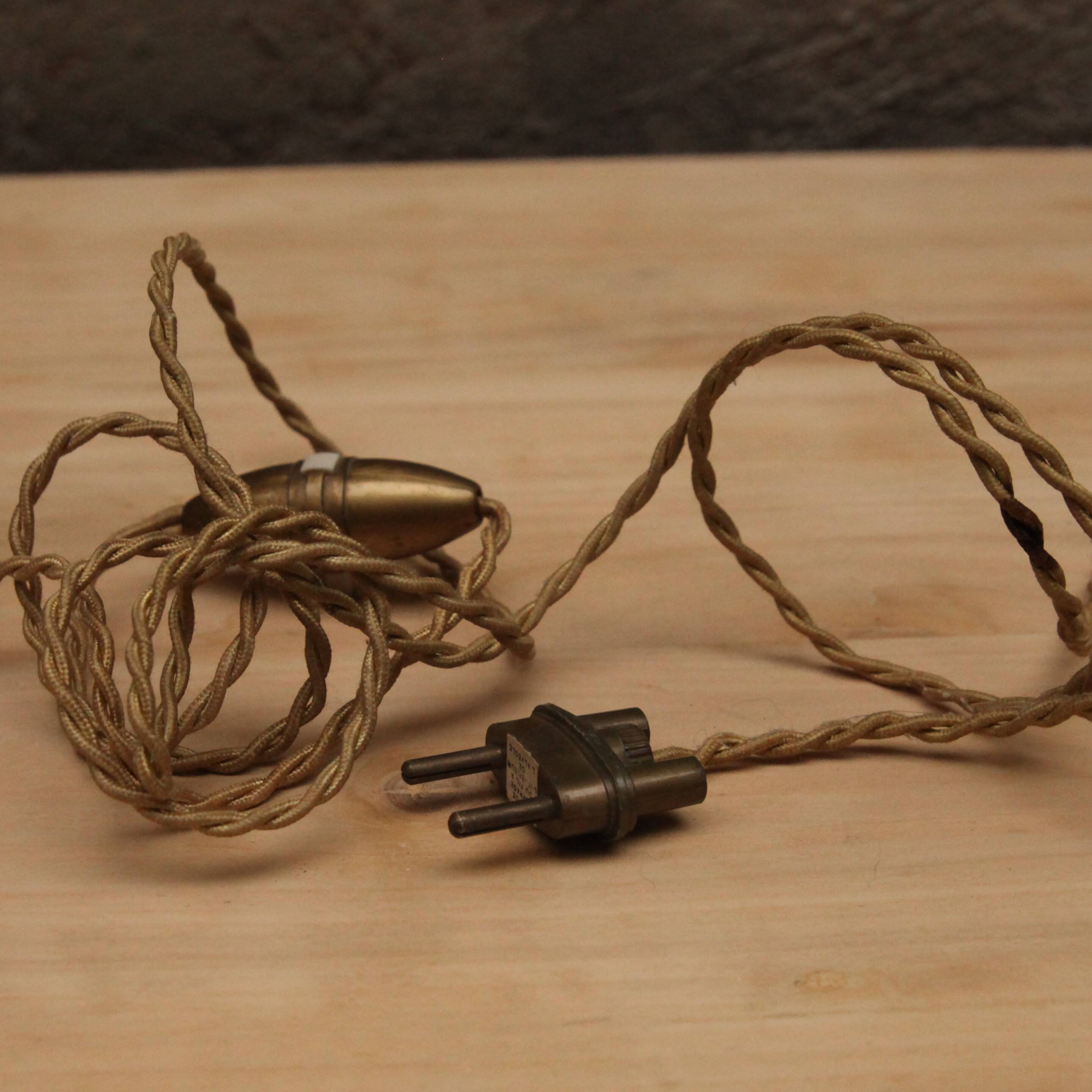 Electrified brass candle holder