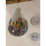 Suspension contemporaine blanche avec Murrise MultiColors