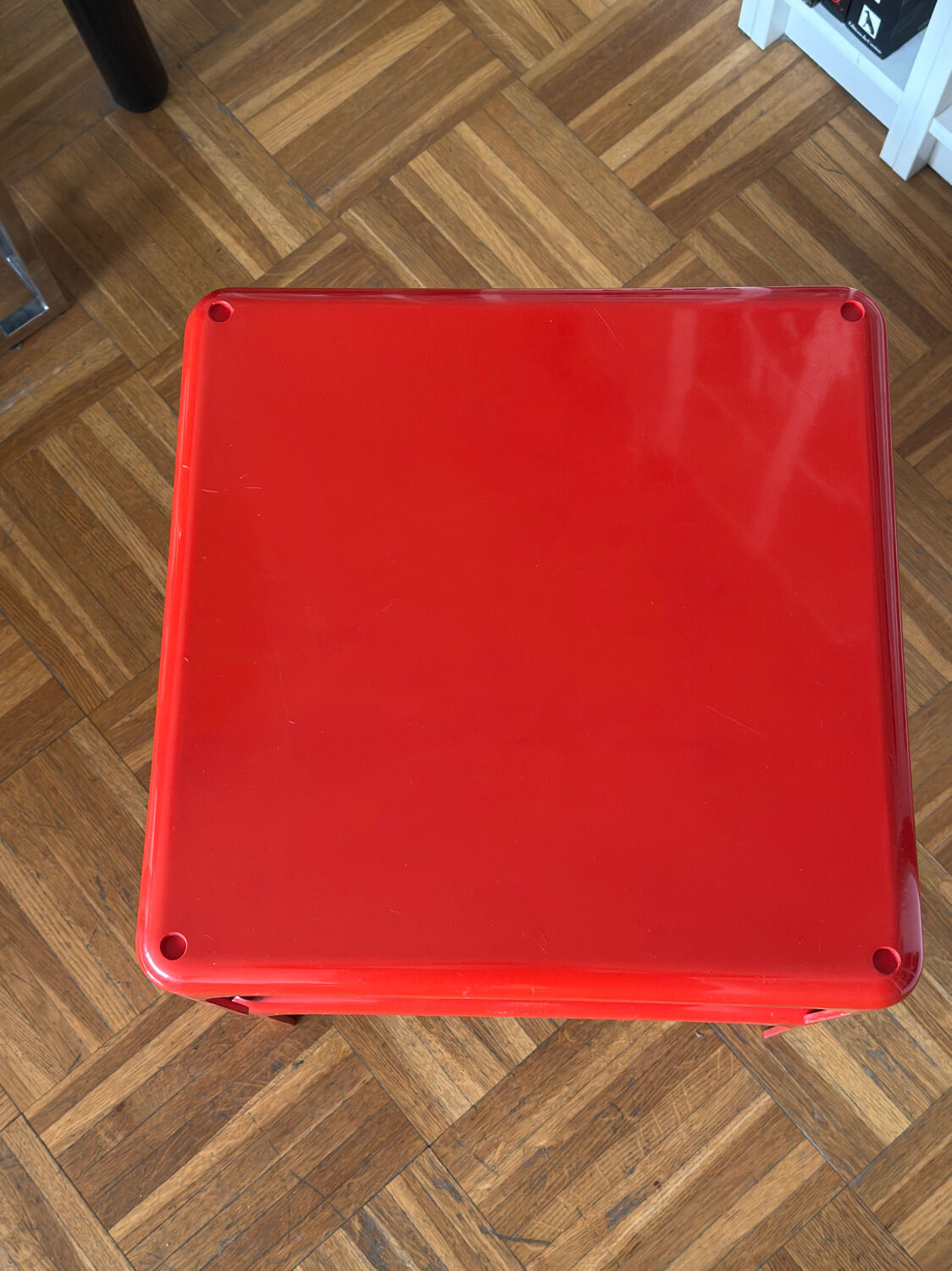 2 stackable tables Demetrio 45 by Vico Magistretti for Artemide