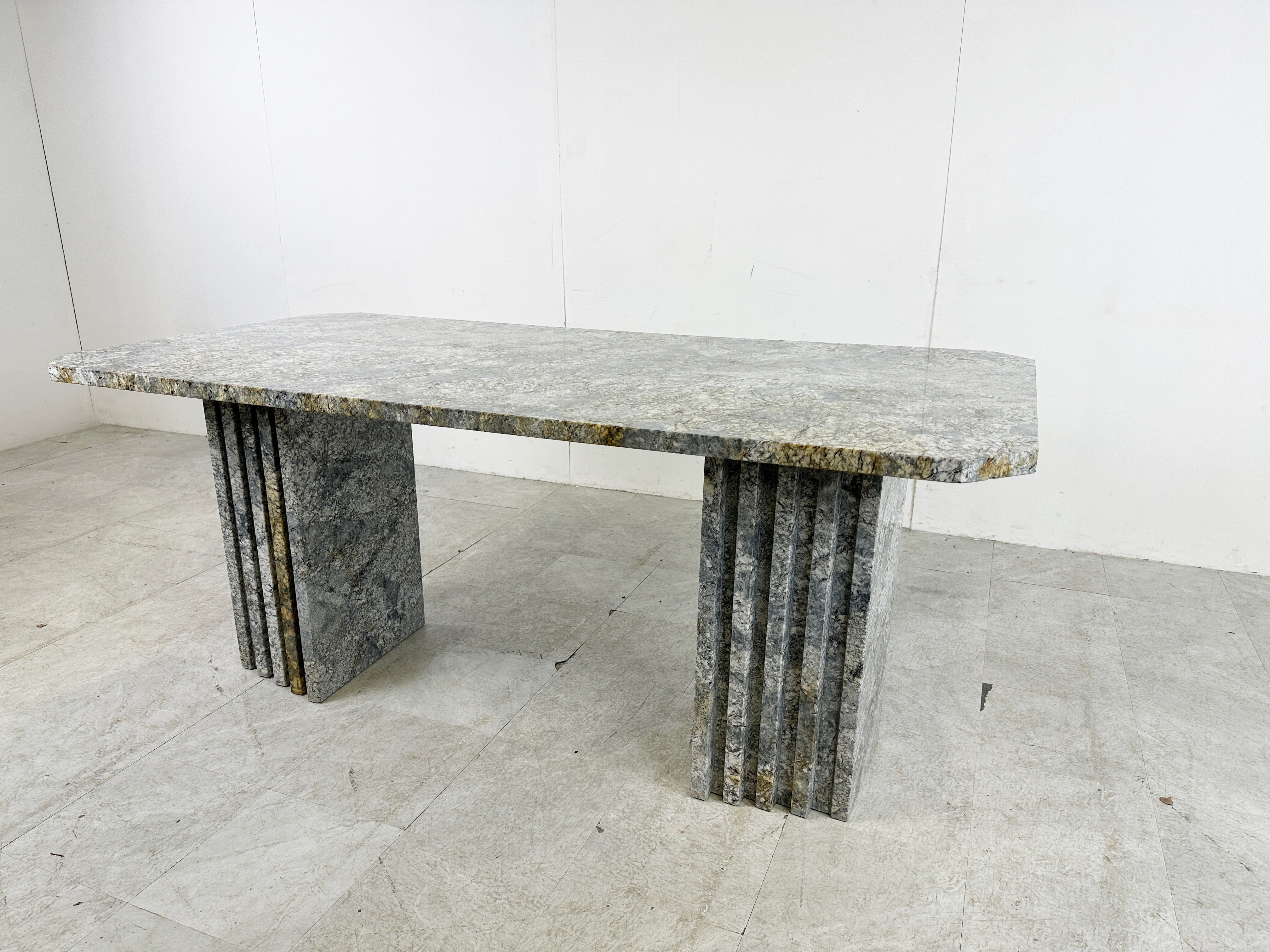 Vintage granite dining table, 1970s