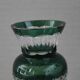 Val Saint-Lambert crystal vase, Gary model, cut in emerald green