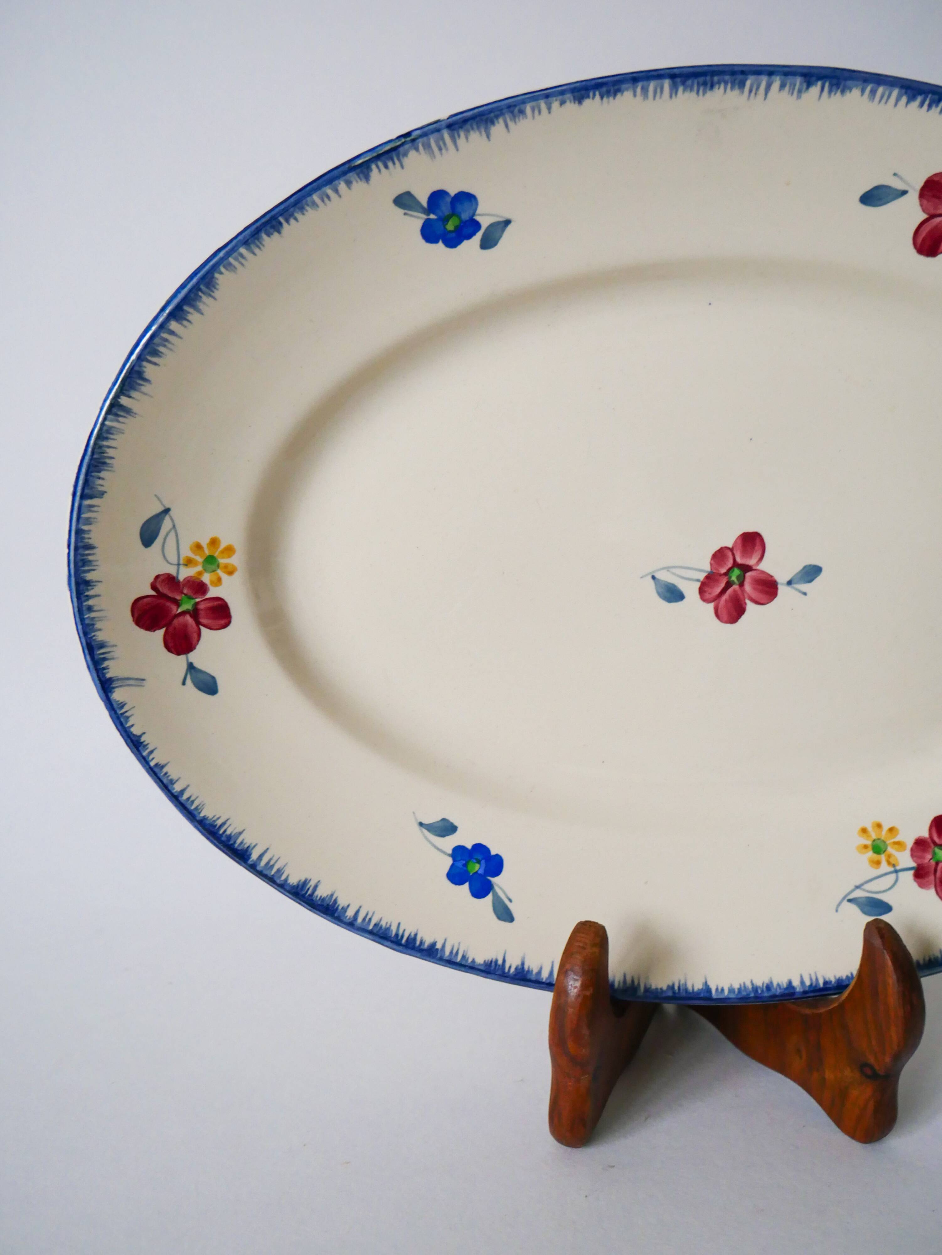 Digoin sarreguemines oval dish model "mary-lou" 1940