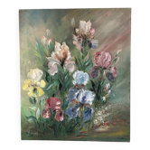 The irises, knife oil signed