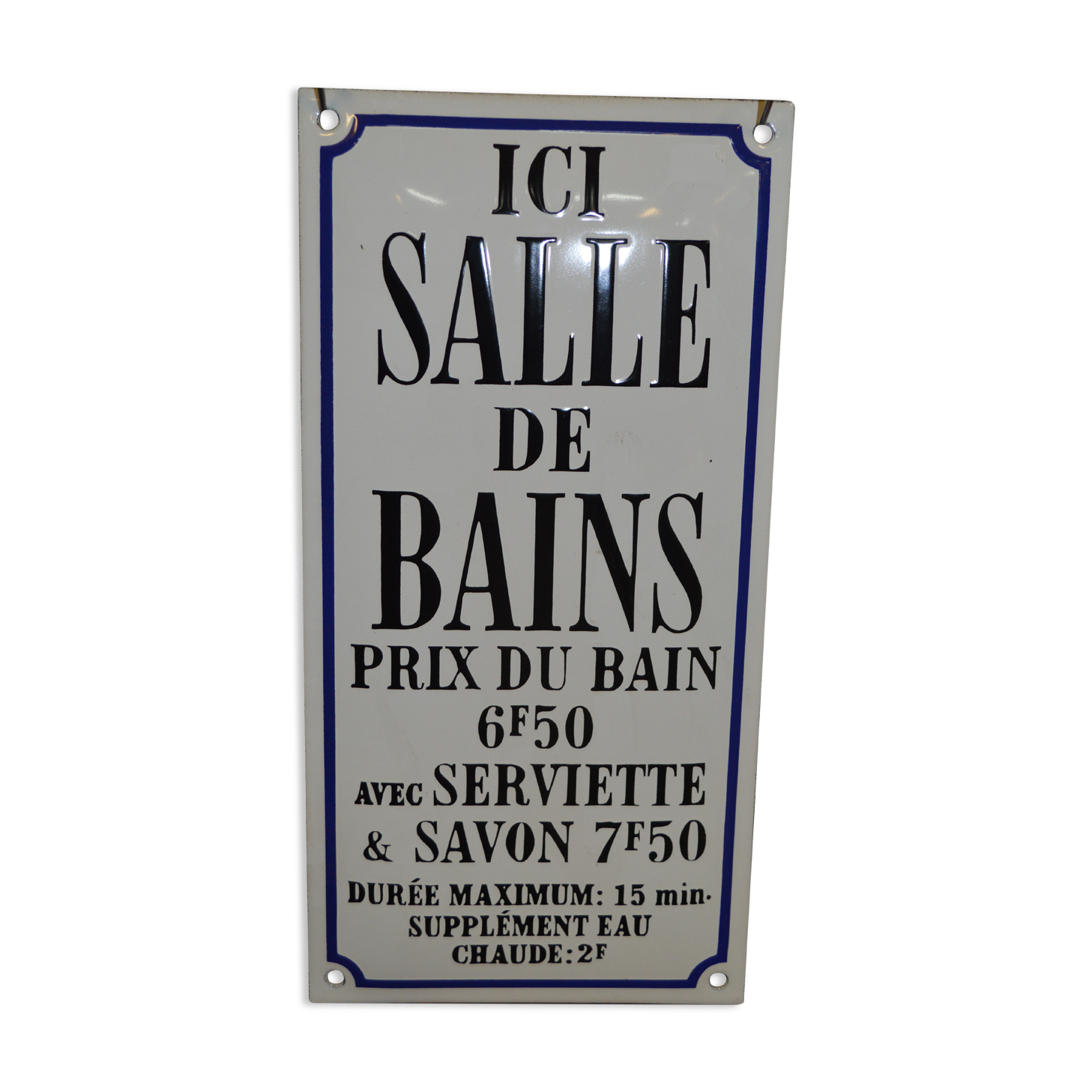 enamelled plaque "bathroom"