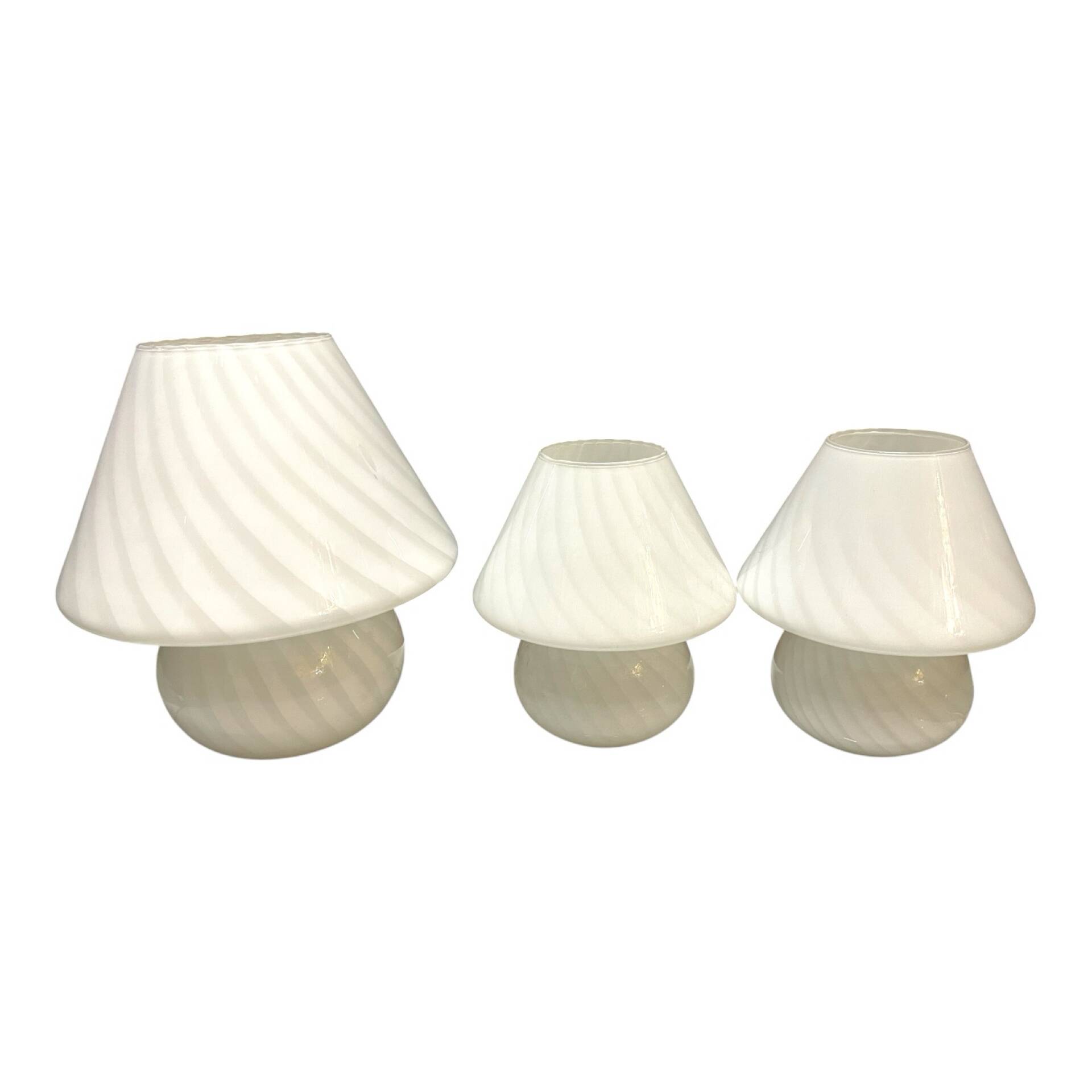Mushroom Murano Table Lamps Set of 3