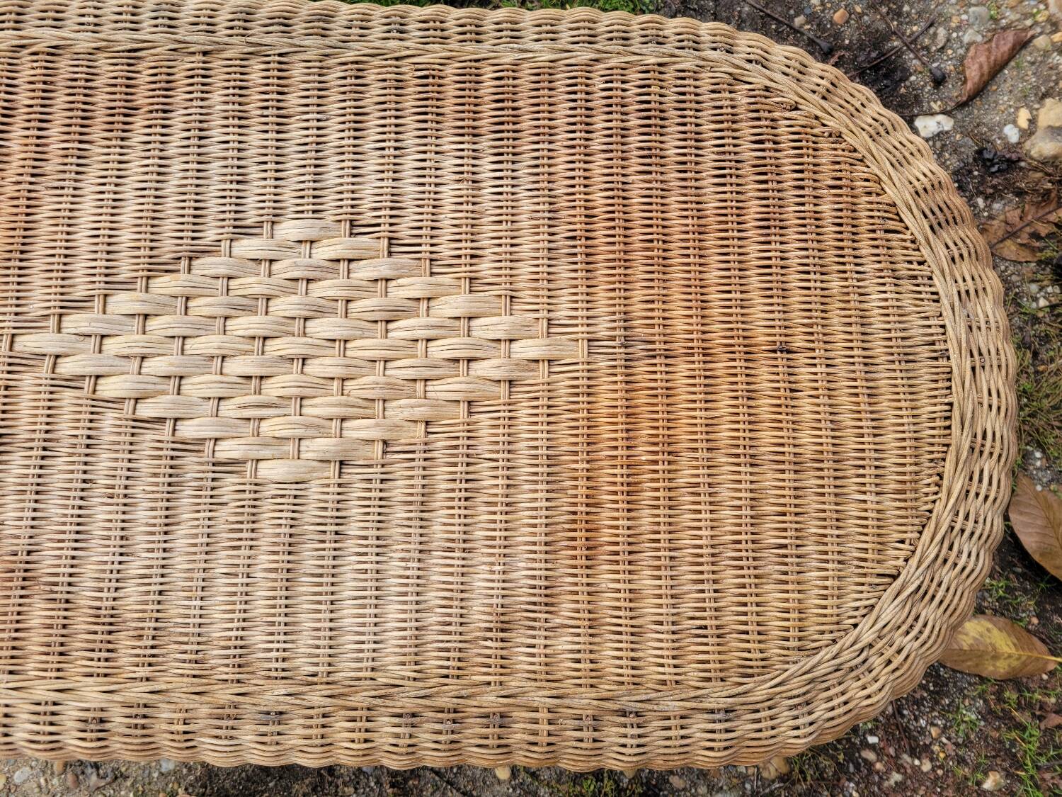 Rattan coffee table circa 1960
