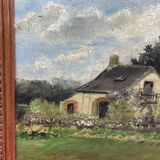 oil on panel Unsigned Landscape of Loire Atlantique