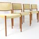 Lot de 4 chaises Niels O Möller modèle 80 design danois vintage